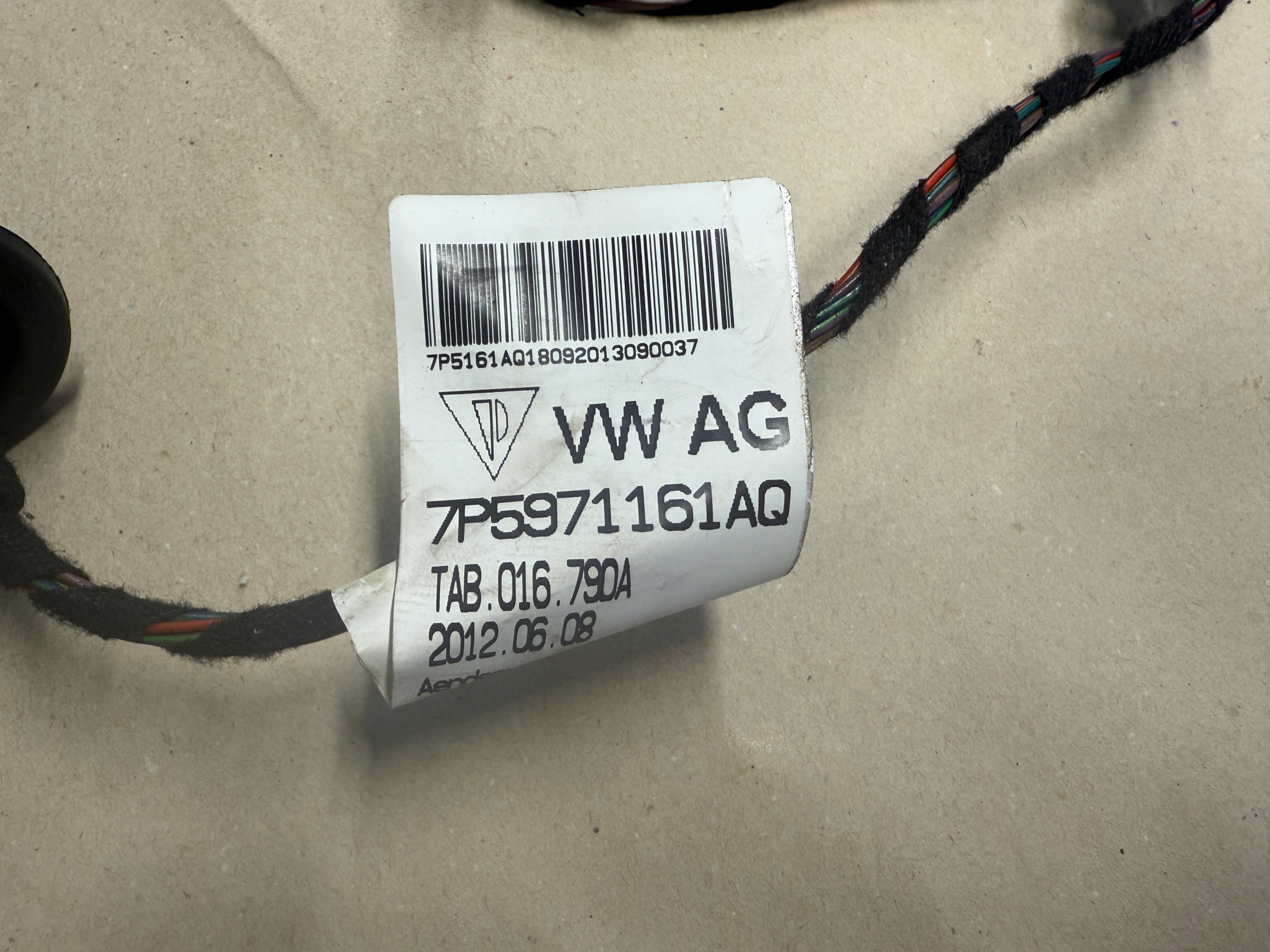 PORSCHE CAYENNE II 7P 92A wiring bundle door left front 7P5971161AQ
