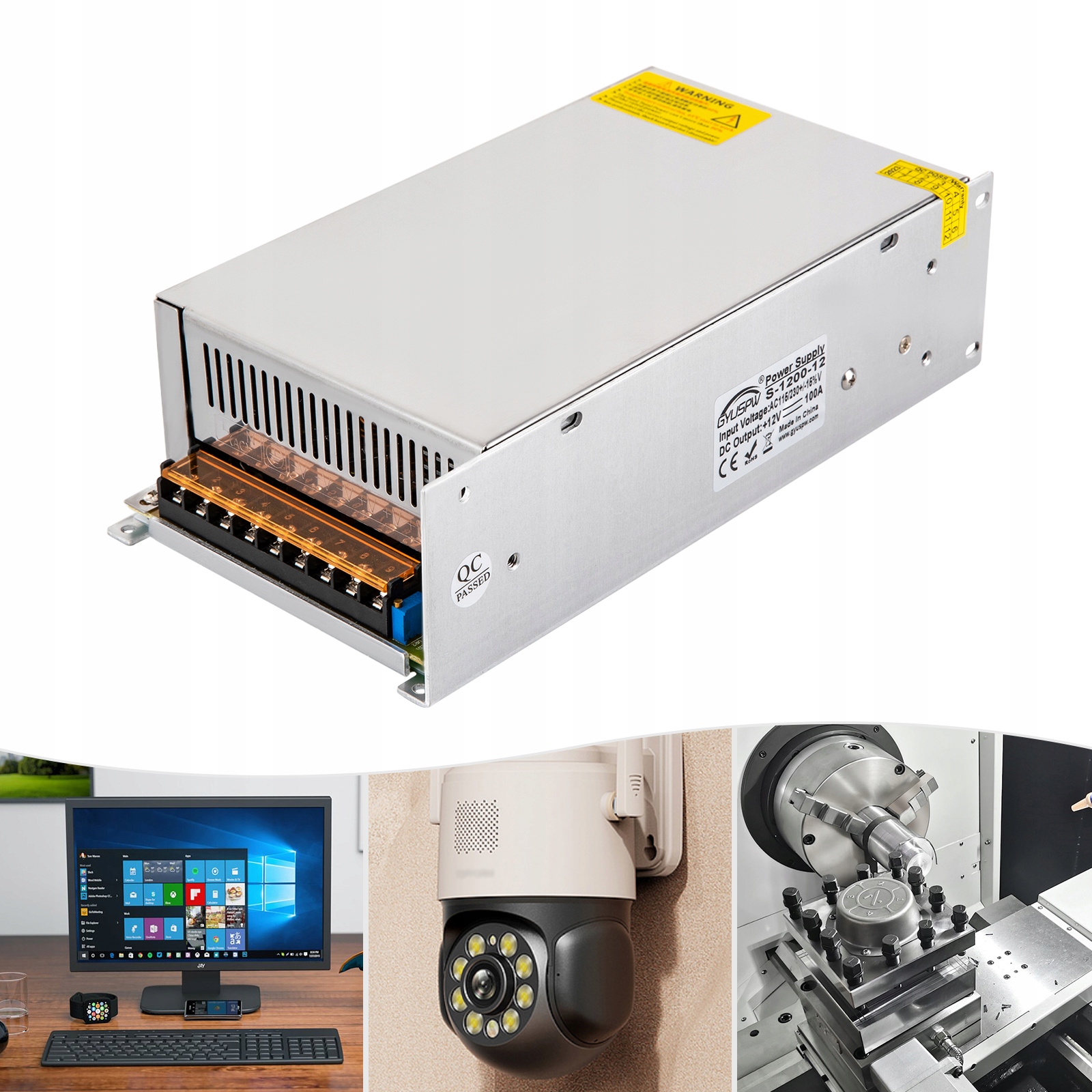 TRANSFORMATOR DC 100A 1200W AC115/230 12V ZASILACZ Marka bez marki