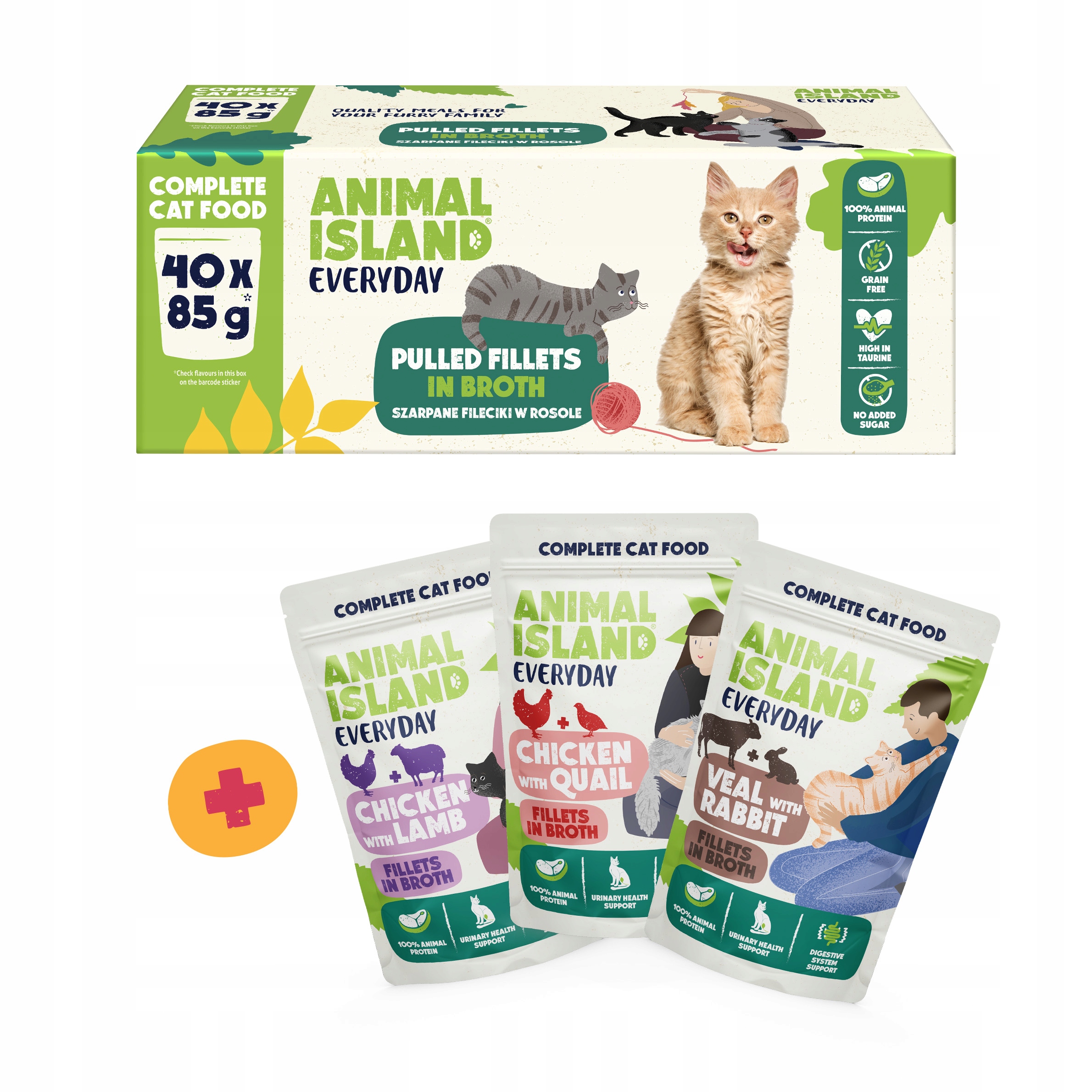 Animal Island Pudełko Smakosza 40x85g Saszetki Filecików