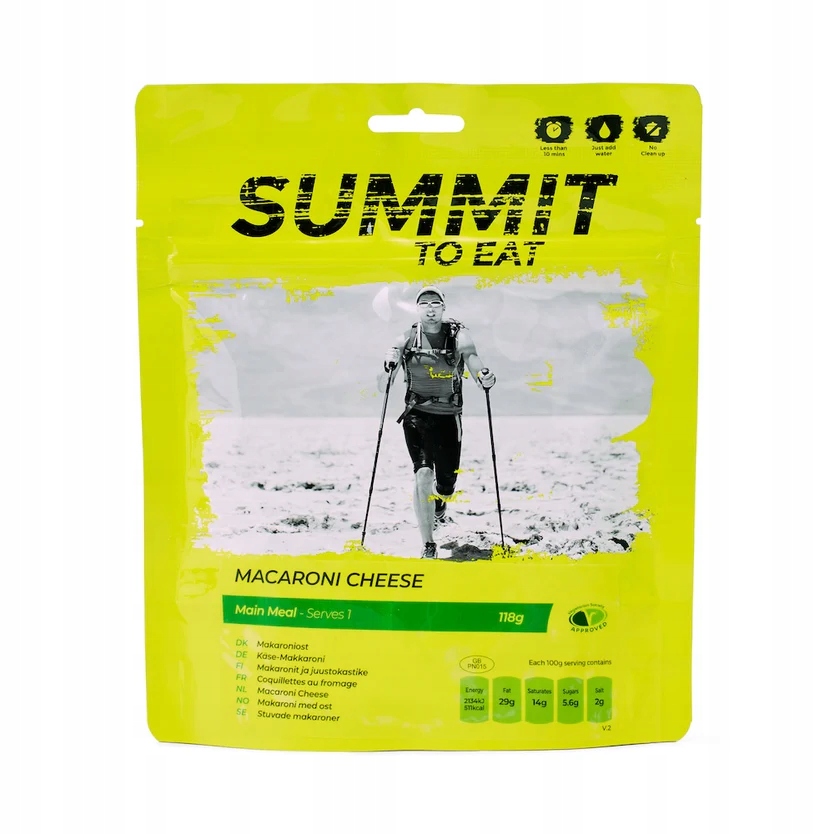 Liofilizat Summit to Eat Makaron z serem 197g (na porcję 502 g, 1007 kcal)