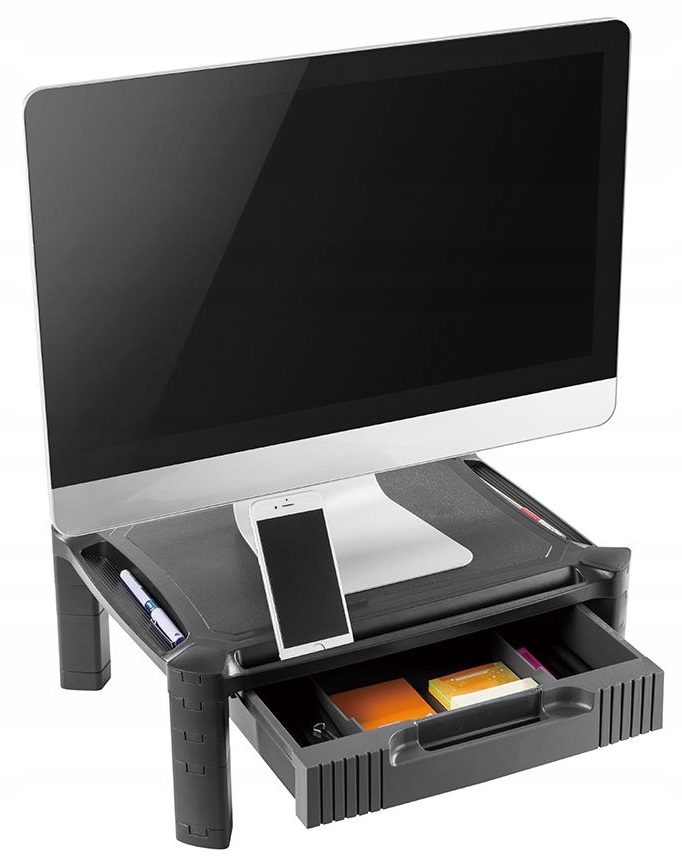 PODSTAWKA POD MONITOR LAPTOPA PODSTAWA PÓŁKA Z SZUFLADĄ REGULOWANA STOJAK Marka inna