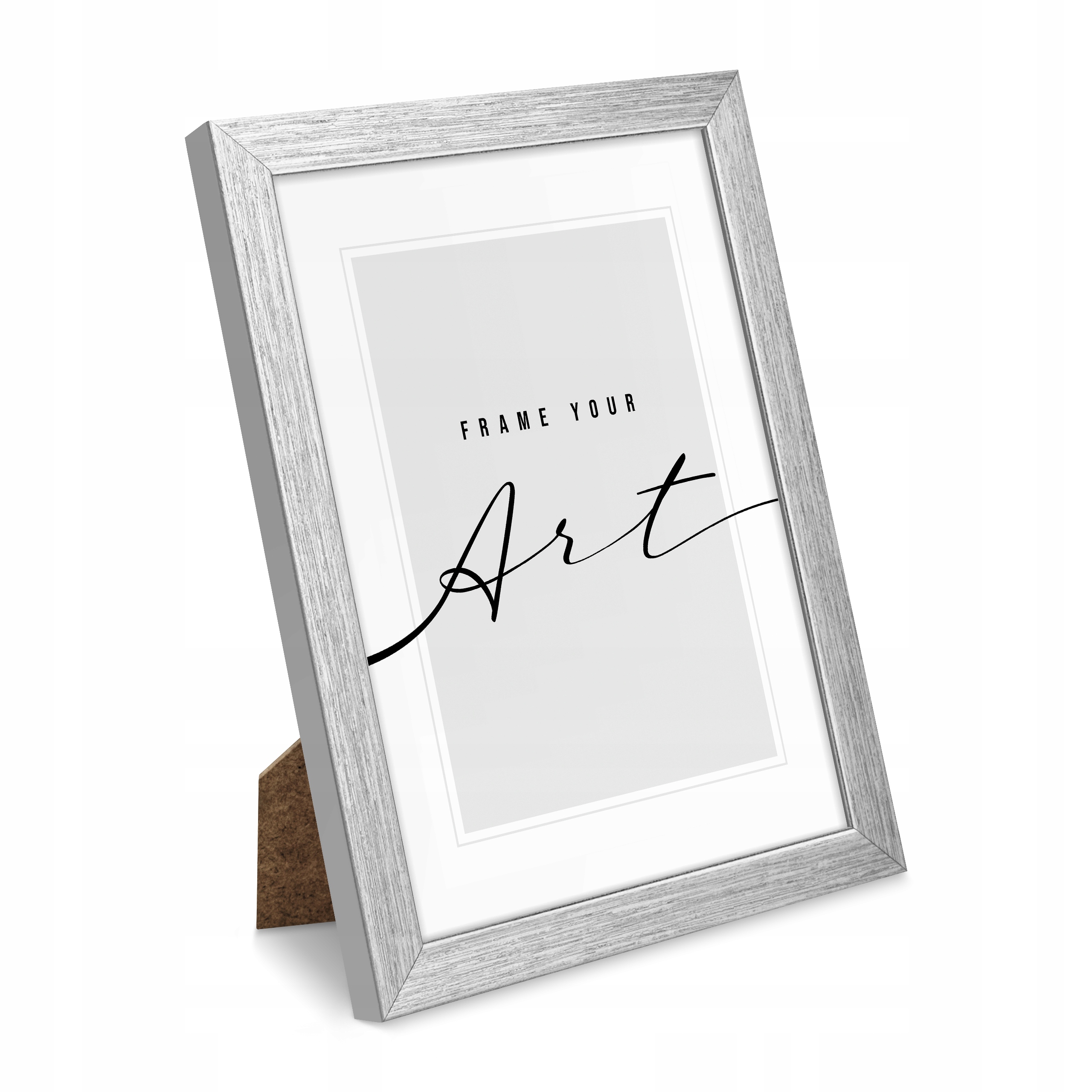 RAMKA NA ZDJĘCIA PLAKAT SREBRNA FOTO 10X15