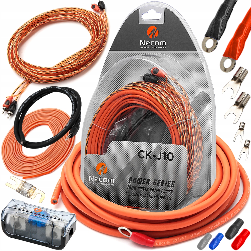 MOCNE KABLE PRZEWODY 10mm2 DO WZMACNIACZA TUBY BEZPIECZNIK RCA ZASILANIE EAN (GTIN) 8719327286845