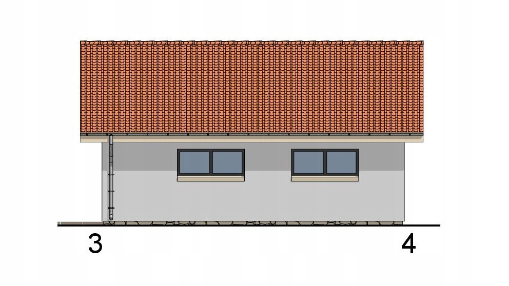 PROJEKT GARAŻU DWUSTANOWISKOWEGO G215 Materiał wykonania inny