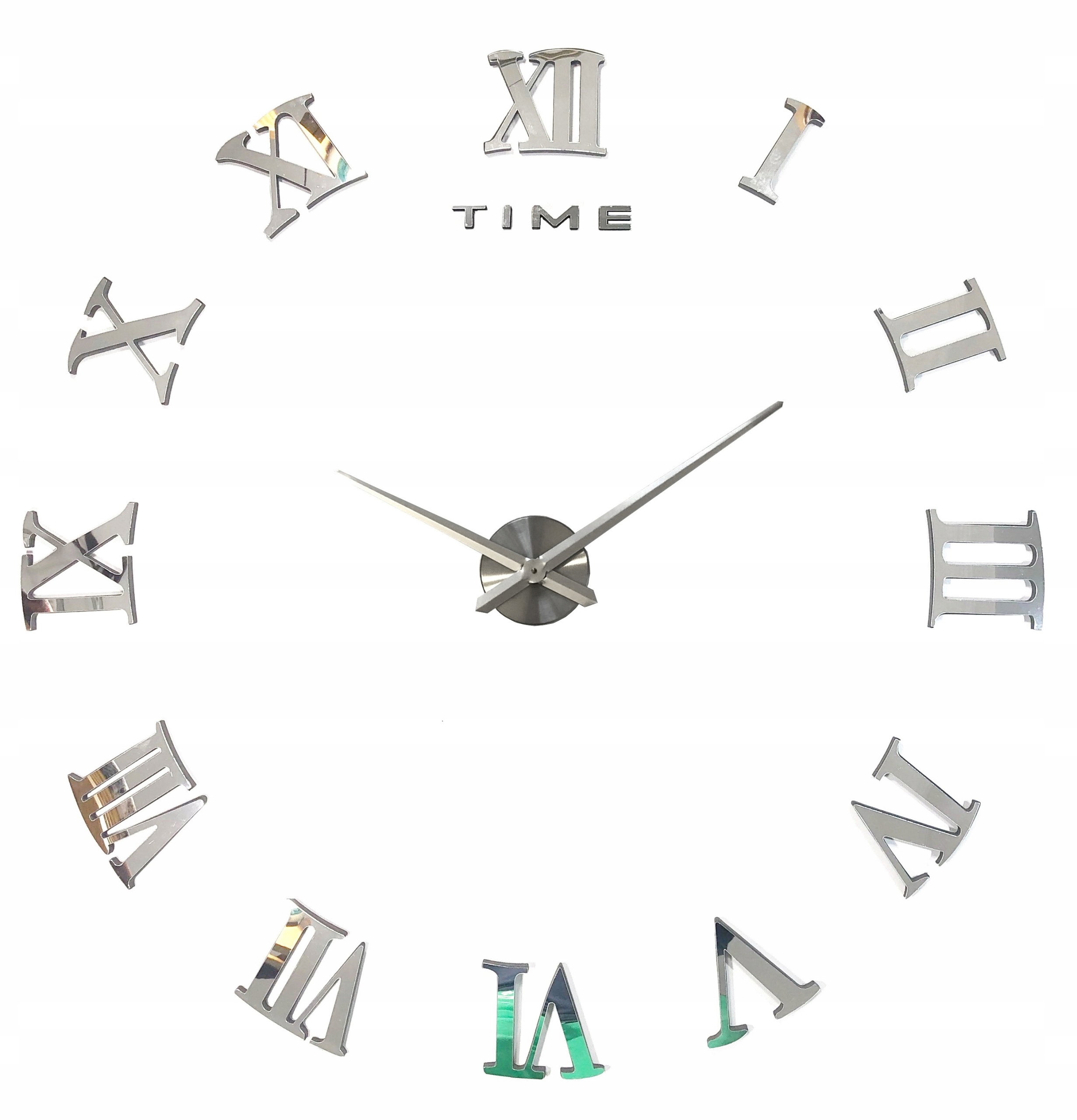 

Duży Zegar ścienny Nowoczesny naklejany lustrzany