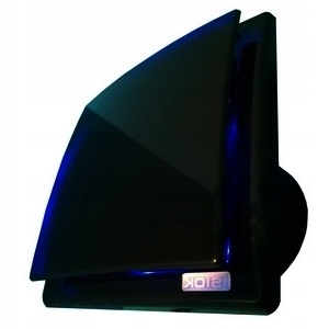 Ok Black Blue ventilátor s Led osvětlením