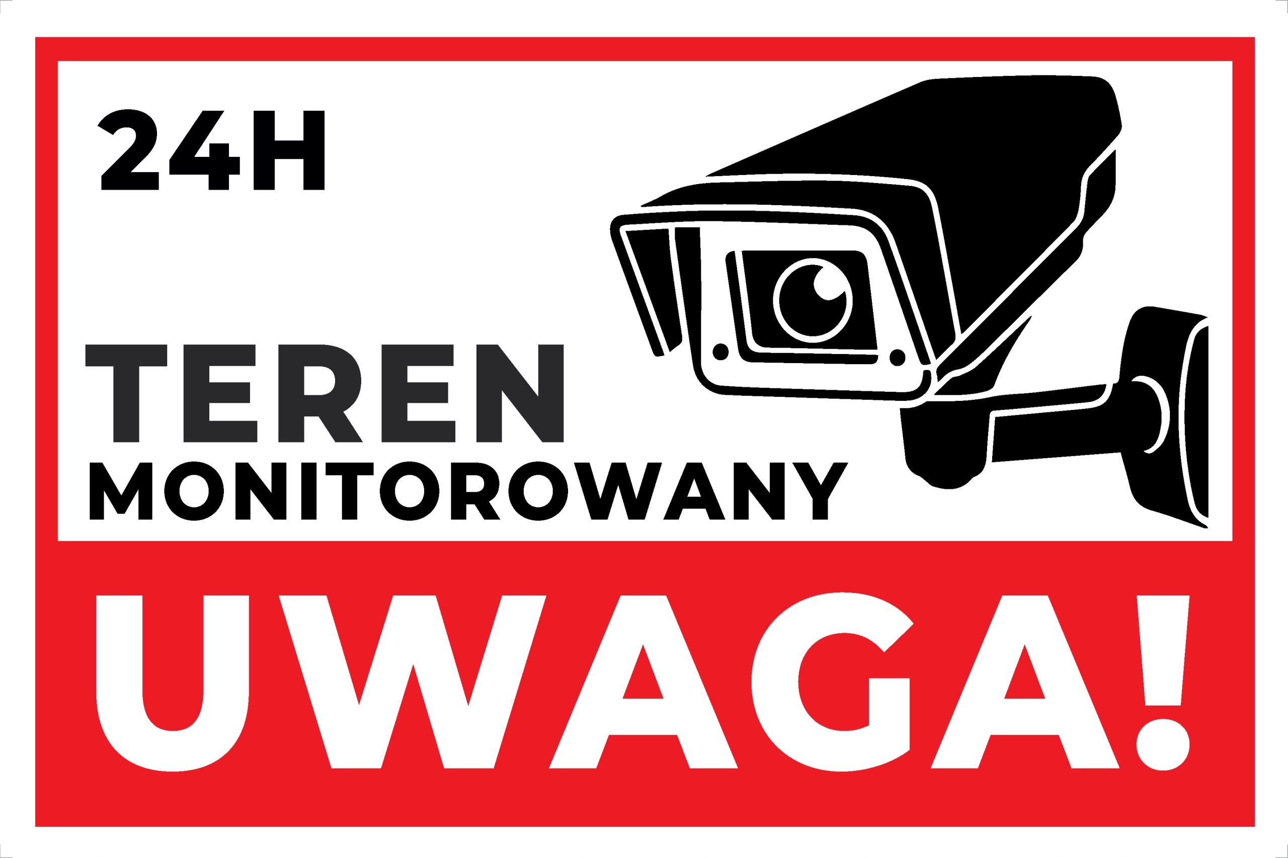 Tabliczka UWAGA TEREN MONITOROWANY monitoring PCV Marka MDS+