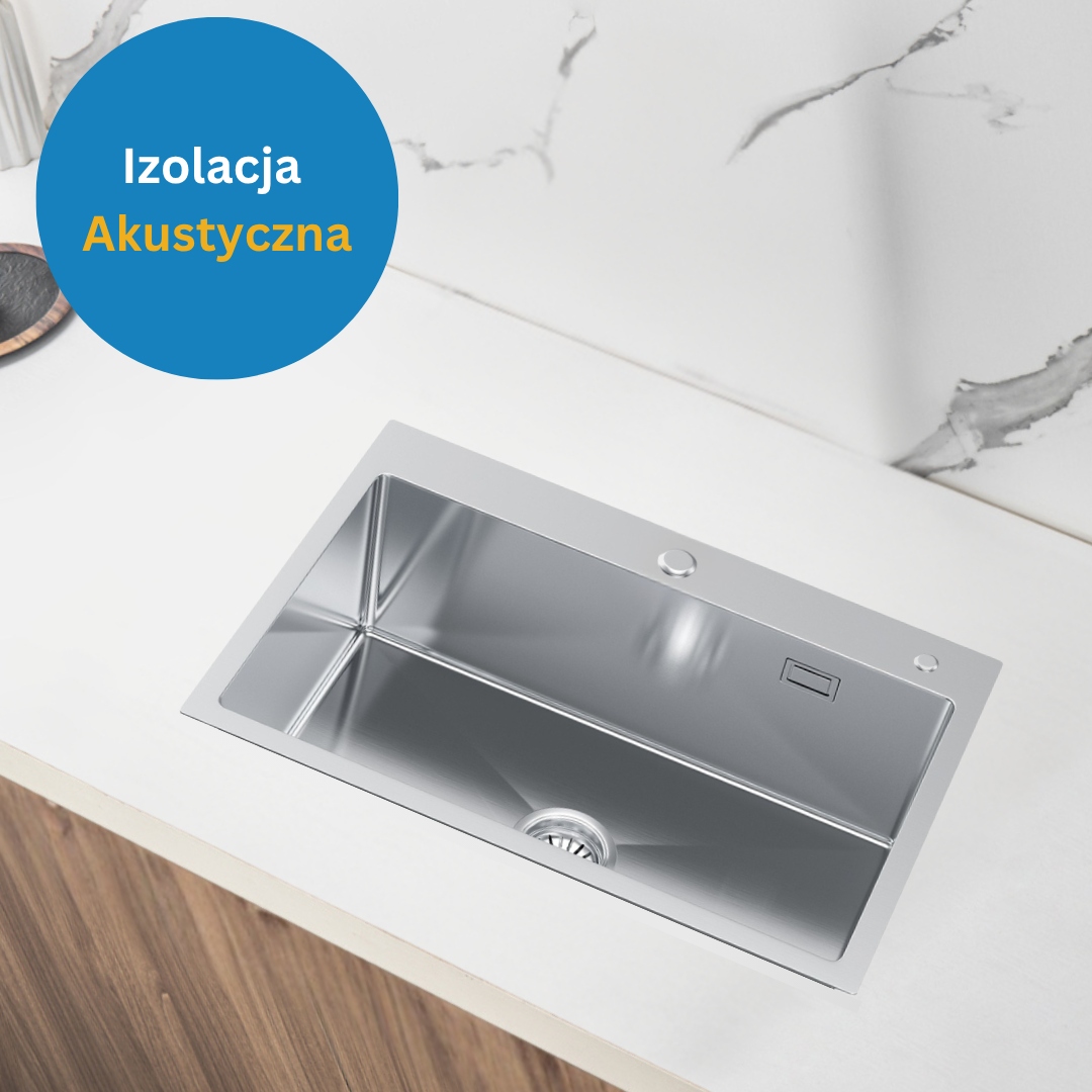 Oceľový drez Inox 68 x 45 cm s otvorom a prepadom od Velazo.