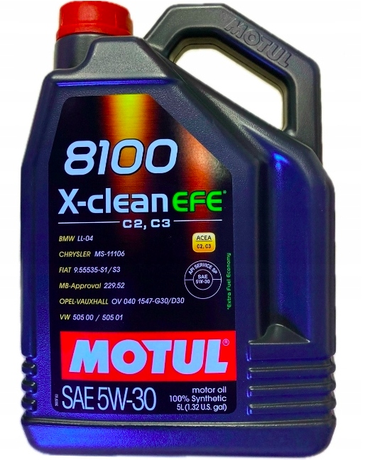 Моторное масло Motul 8100 X-Clean EFE синтетическое 5W-30 5 l API SN