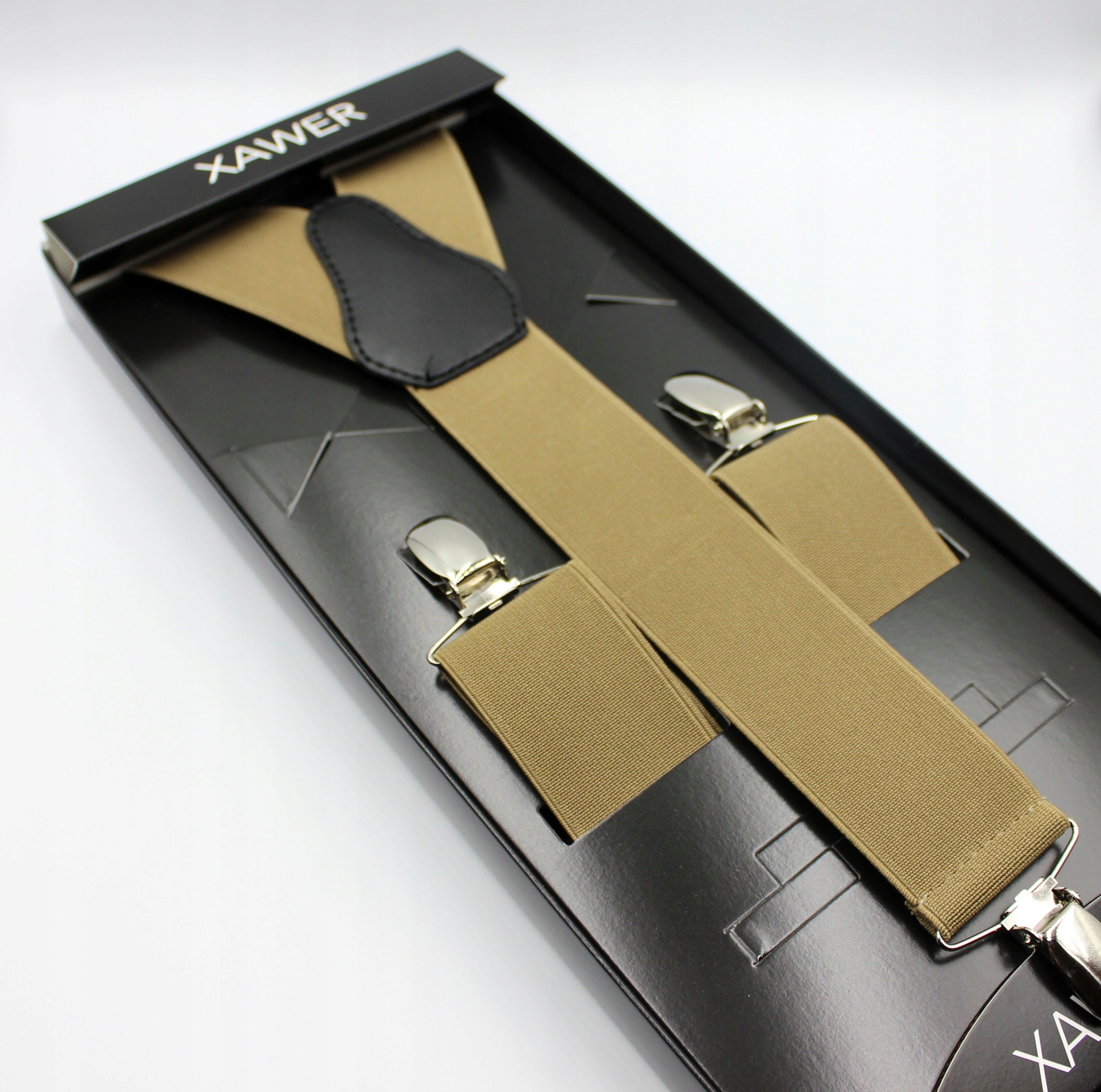 SZELKI DO SPODNI XAWER MĘSKIE BEŻOWE ELEGANCKIE Marka inna