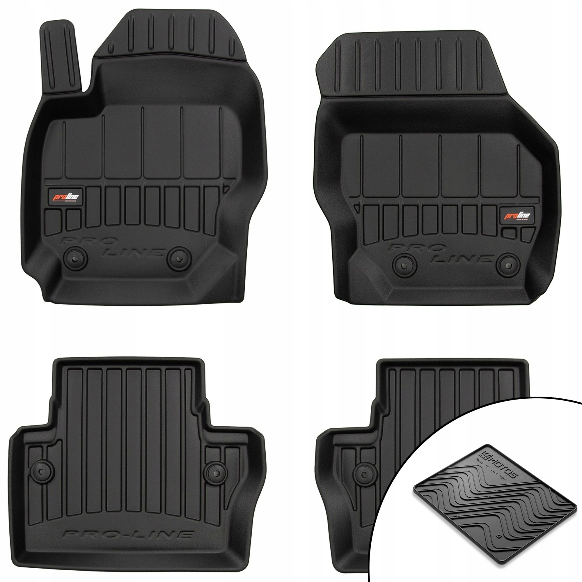 3D gumové koberce Volvo V70 III 2007-2016 rohož bonus