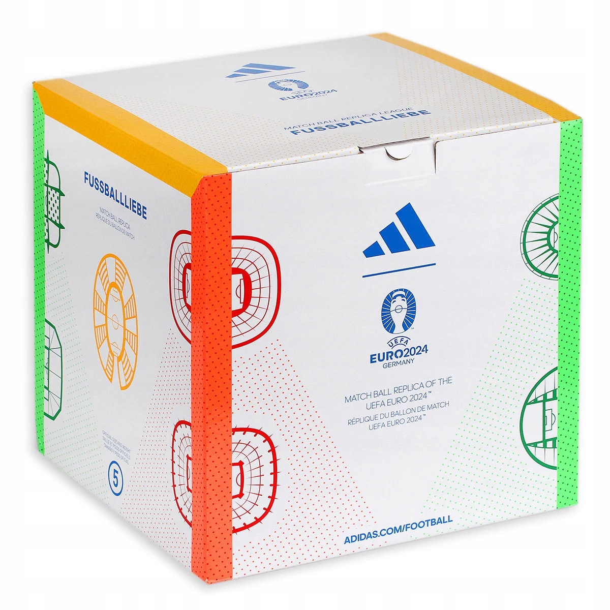 PIŁKA NOŻNA ADIDAS EURO 2024 FUSSBALLIEBE LEAGUE BOX r.5 Model Euro24 League Box