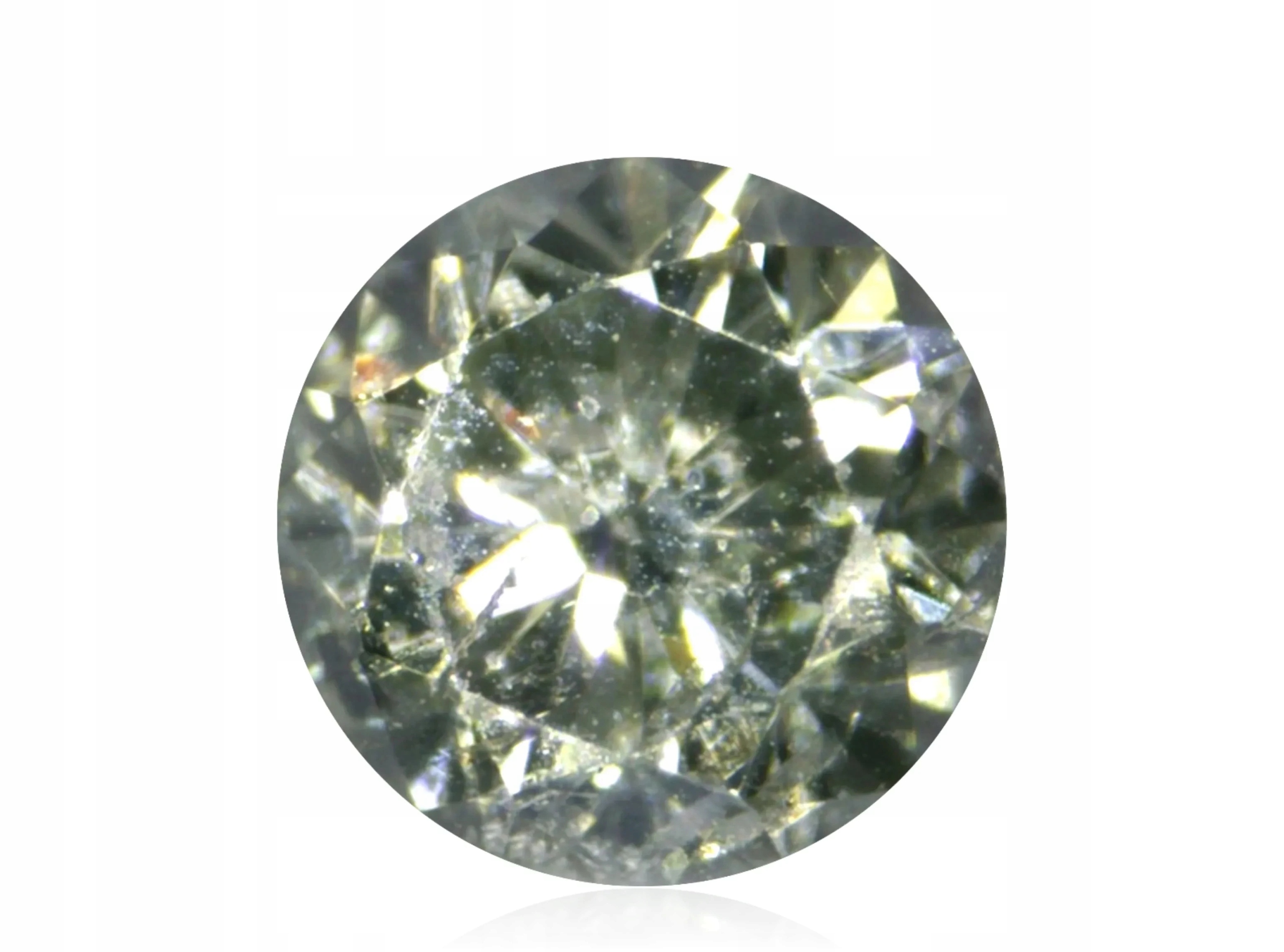 Přírodní Diamant 0.02ct Zelený Briliant I2 eCertifikát Wbd