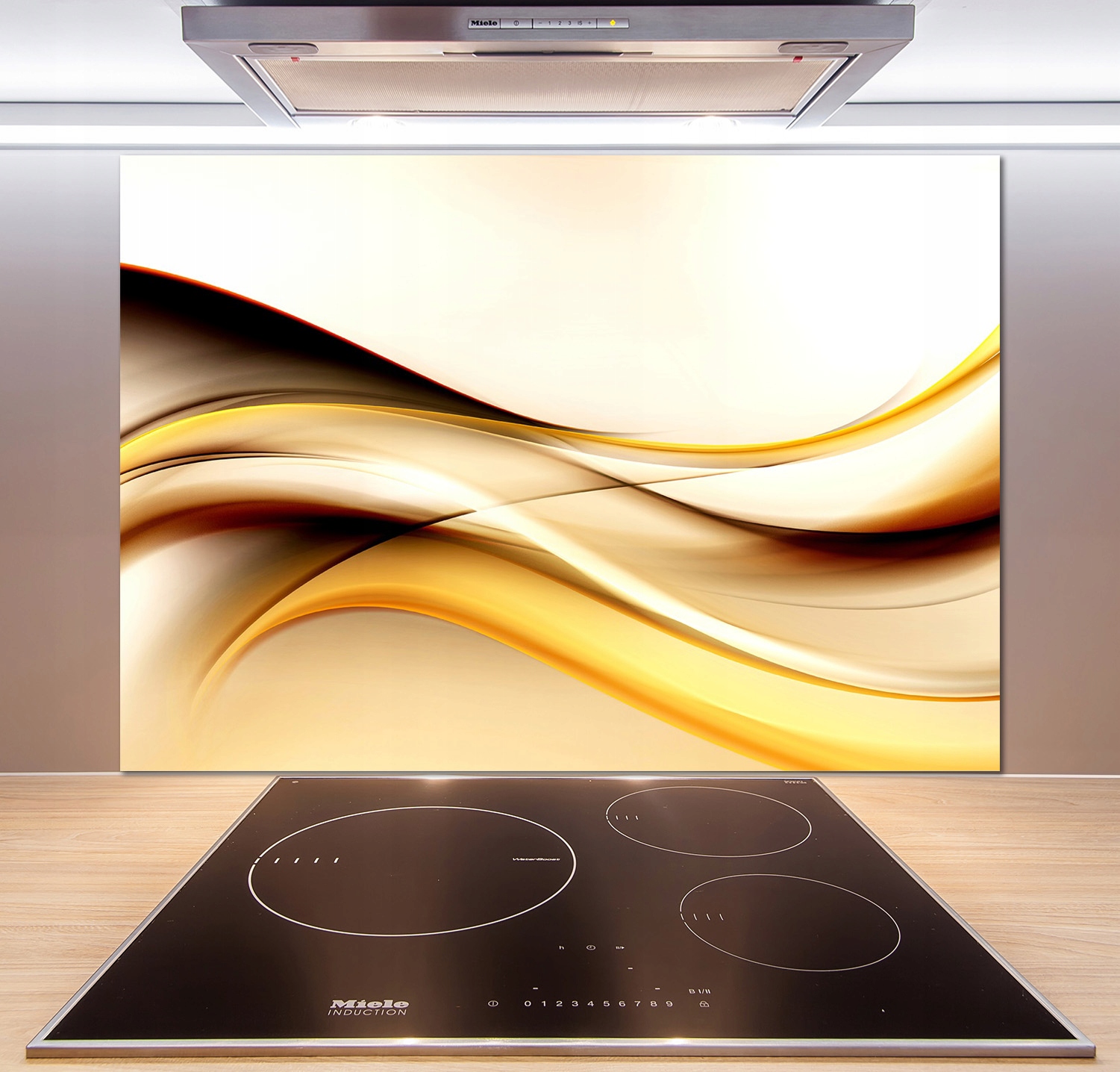 

Panel do kuchni Abstrakcyjne fale 100x70 cm + Klej