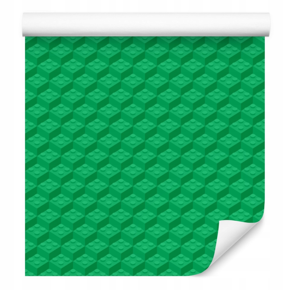 Tapeta pro děti Kostky Lego Zelené vzory Dekor