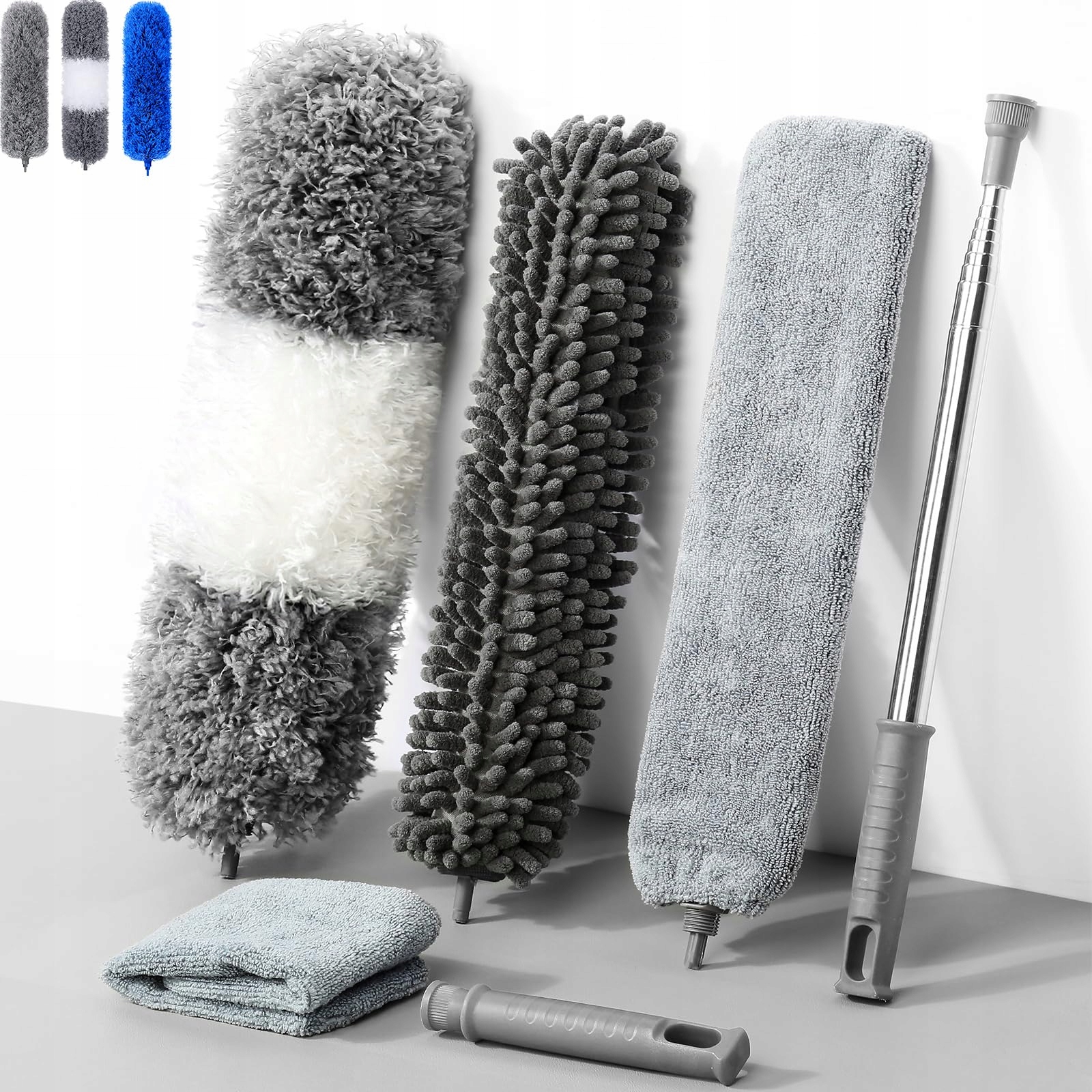 Levně Taubwedel Teleskopický Vysavač Mikrovlákno Nastavitelná tyč Nerezová Ocel