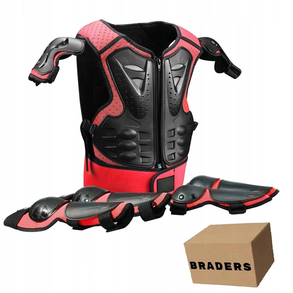 Sada ochranných brnění pro děti ve věku 5-13 let na motorku, kolečkové brusle, koloběžku