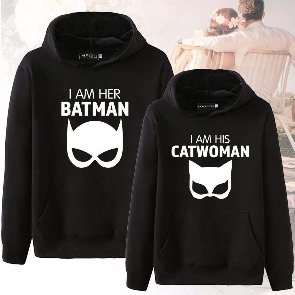Sada mikin s kapucí Batman & Catwoman pro páry Dárek Pro Ni M