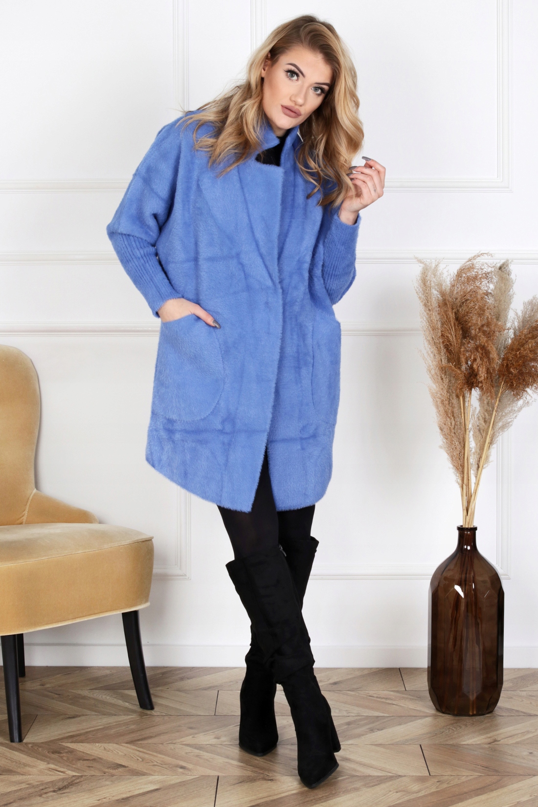 ALPAKA MAŁA KLASYK KOŁNIERZ XS S M LAZUROWY 1918 Model 1918