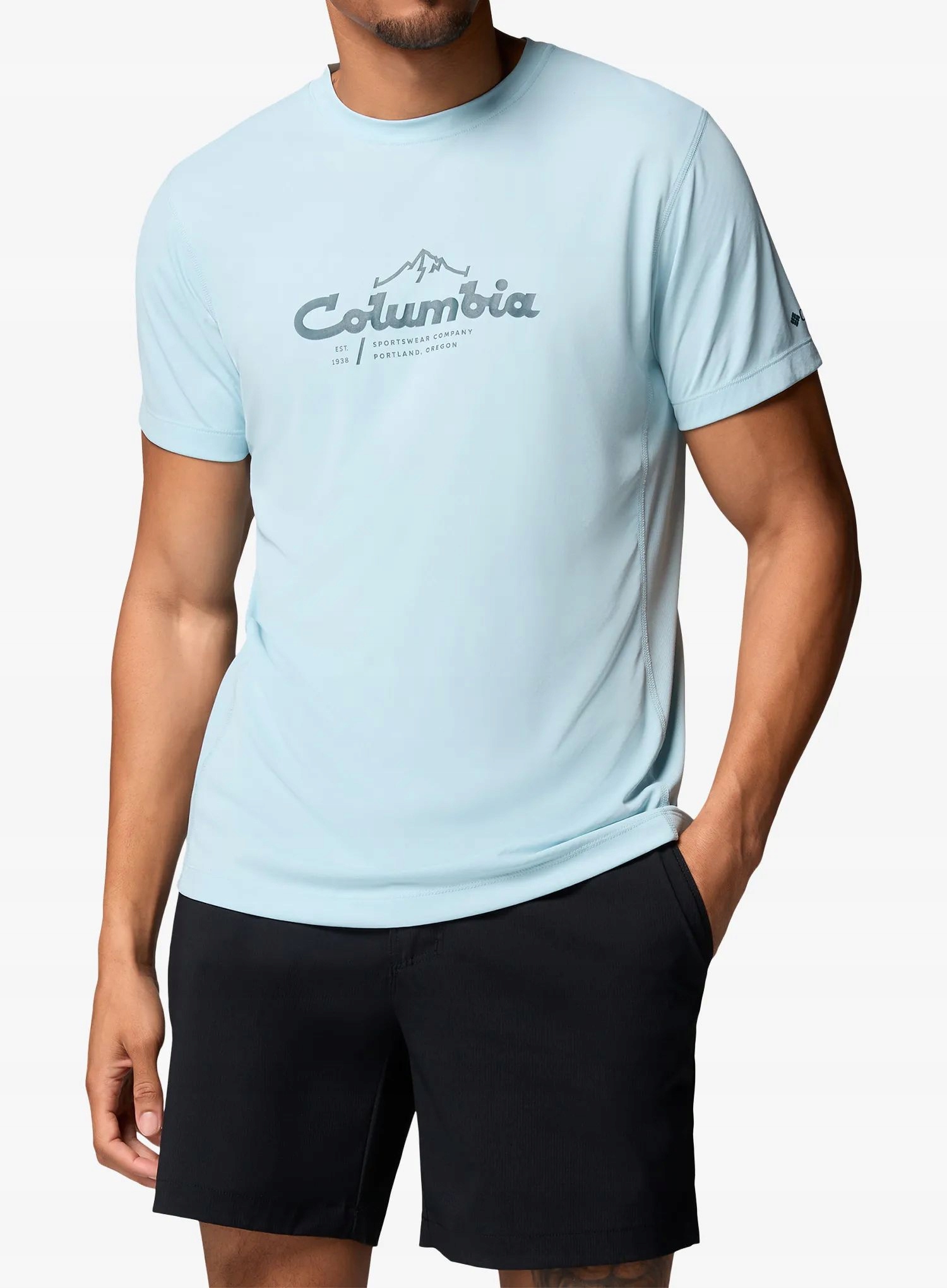 Tričko s potiskem Columbia Zero Rules Light S/s Graphic Crew marine M