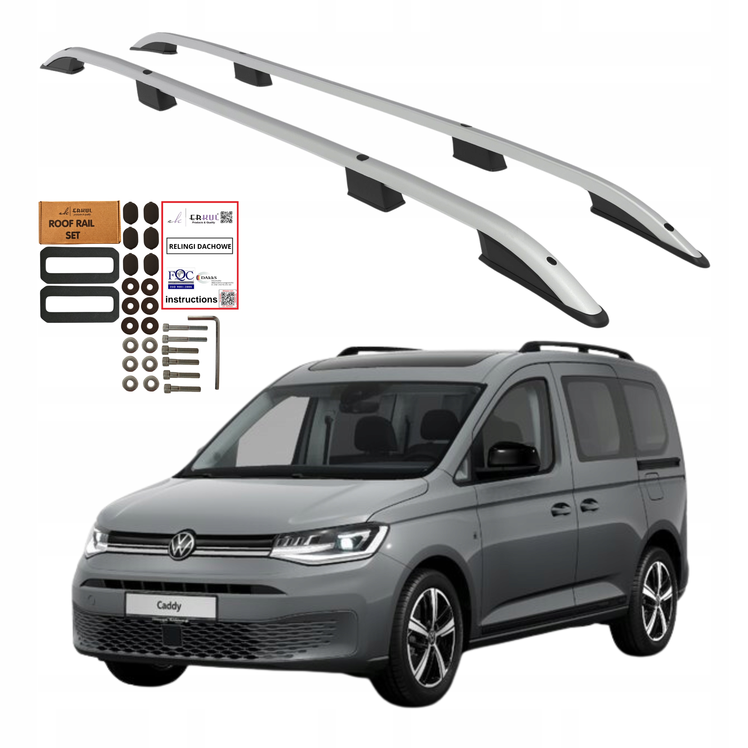 Střešní nosiče Volkswagen Caddy Ford Transit Connect Long 2020 robustní