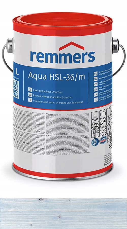 Remmers HSL-36/m Lazura na vodní dřevo 2,5L Šedá mořská