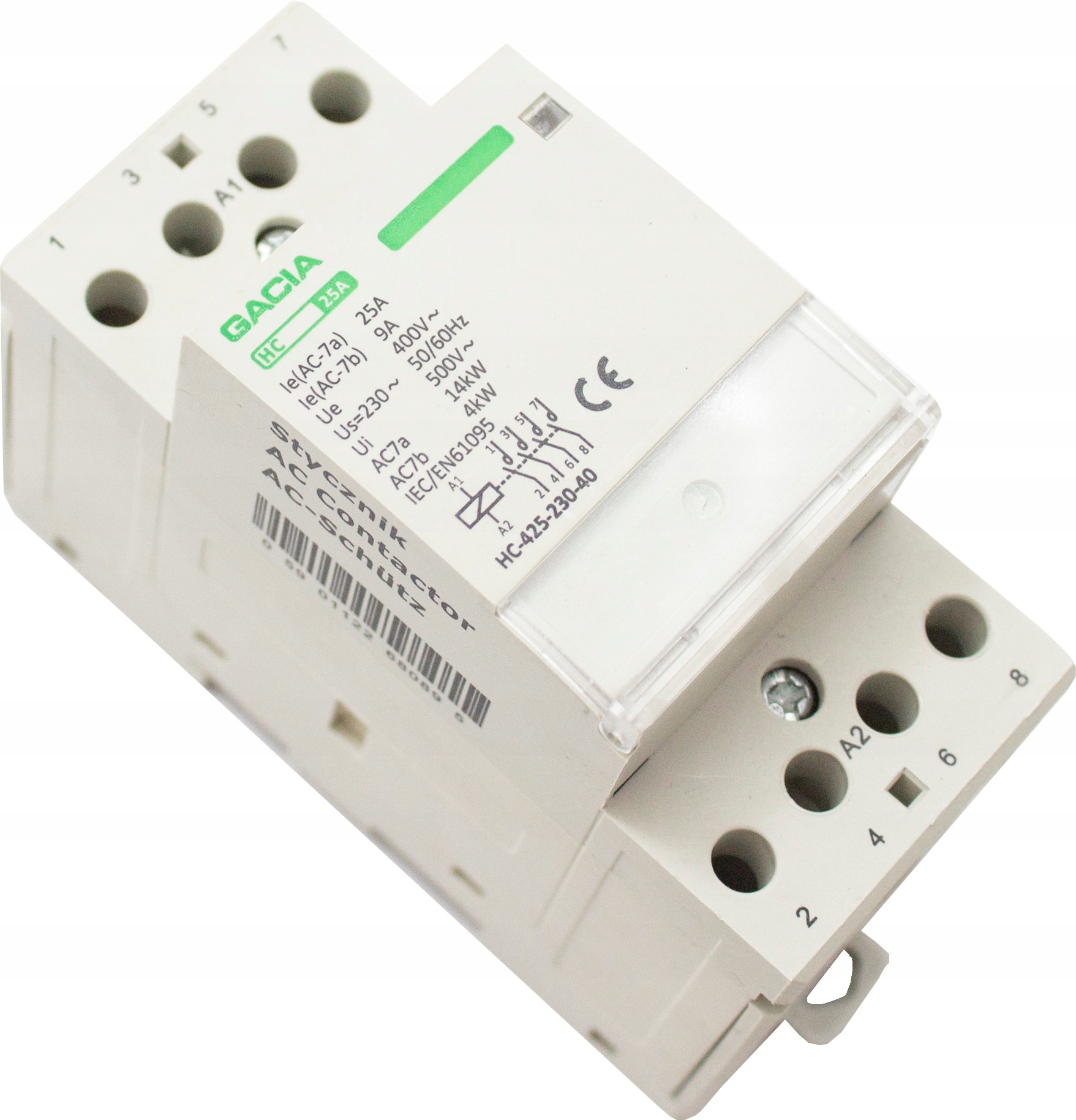 

Stycznik Modułowy 25A Cewka 230V 4 Styki 3-FAZ