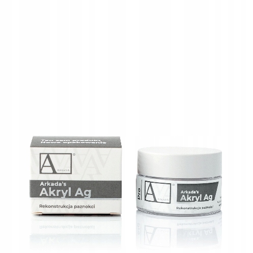 Arkada Puder Akrylowy Ze Srebrem Do Rekonstrukcji Paznokcia 10g