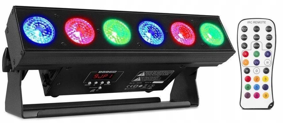 Reflektor OŚWIETLACZ LED ULTRAFIOLET RGBAW UV 6w1 Model BBB612