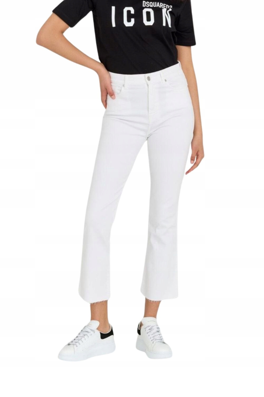 7 For All Mankind Bílé dámské džíny Hw Slim Kick 27