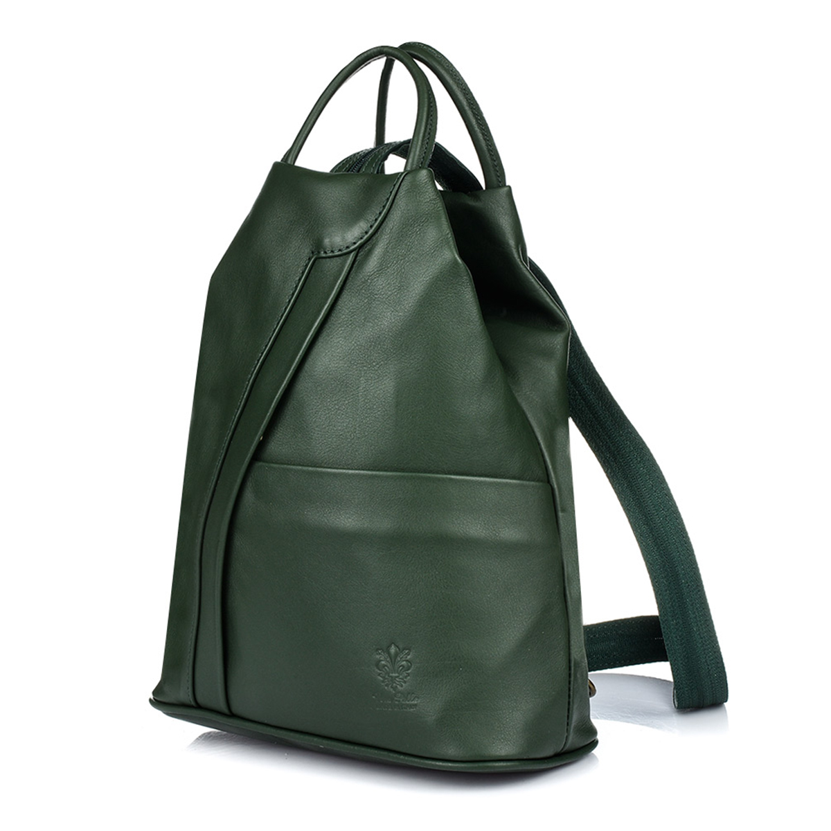 Dámský kožený Batoh , ikonická italská kabelka přes rameno, kůže Beltimore