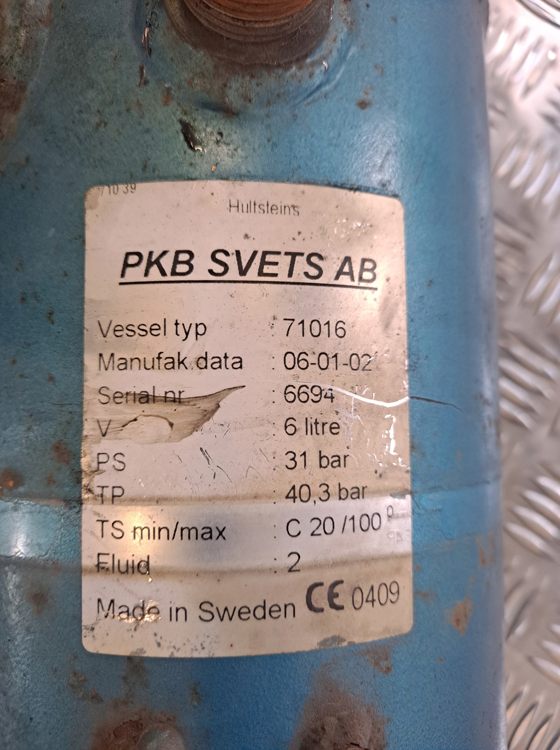 71016 - ЧИЛЛЕР HULTSTEINS БЕНЗОБАК БАЛЛОН