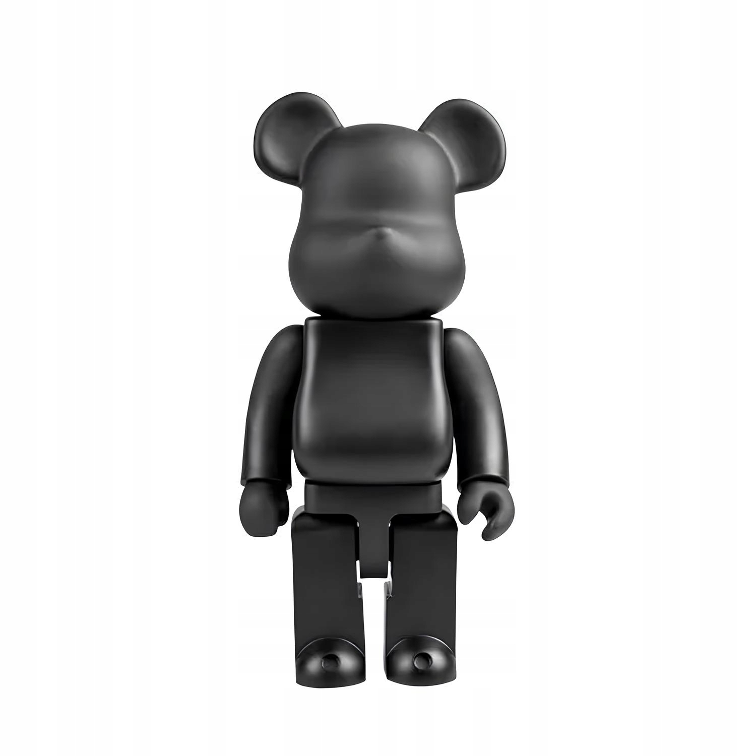 Medvedík Bearbrick 400% figurka do interiéru 28 cm čierna zberateľská soška