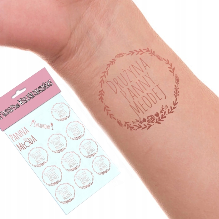 

Tatuaże na Wieczór Panieński różowe złoto 12 sztuk