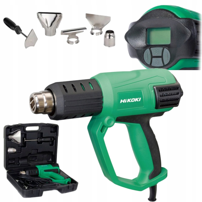 HIKOKI OPALARKA 2000W LCD RH650V 650C DYSZE + WALIZKA