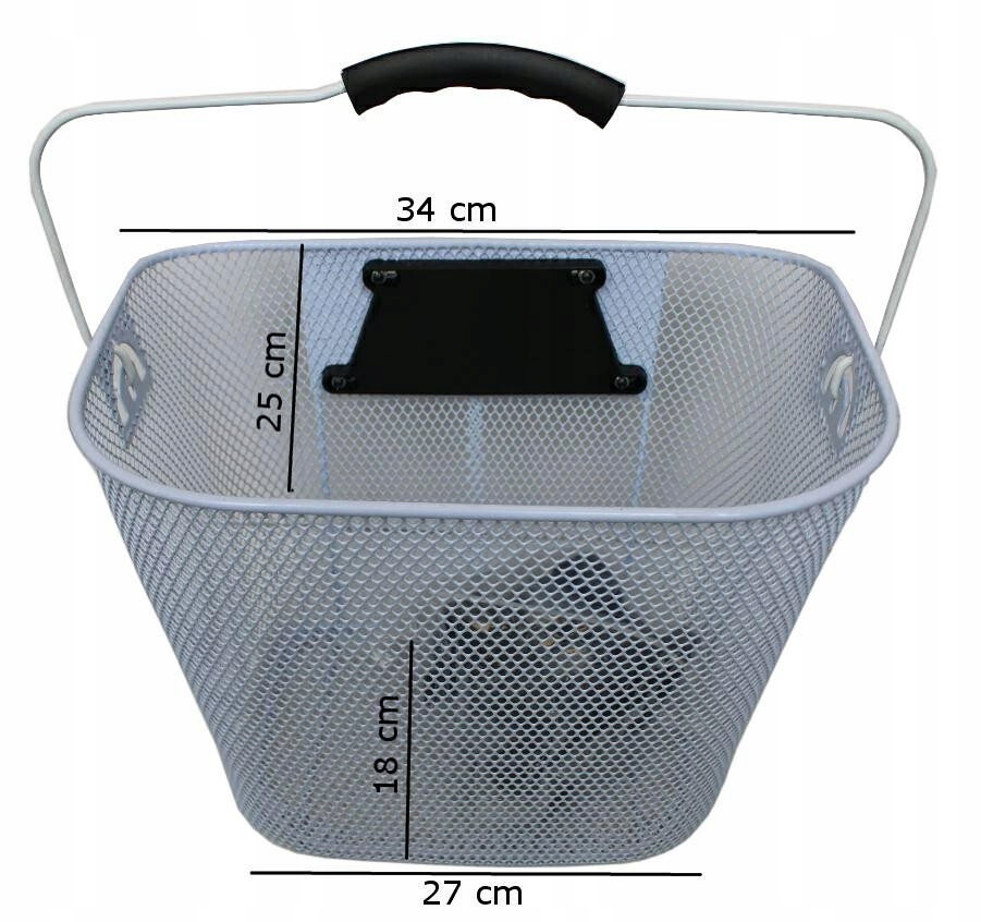 KOSZYK NA ROWER METALOWY PRZÓD BIAŁY - KLIPS Marka Carcommerce