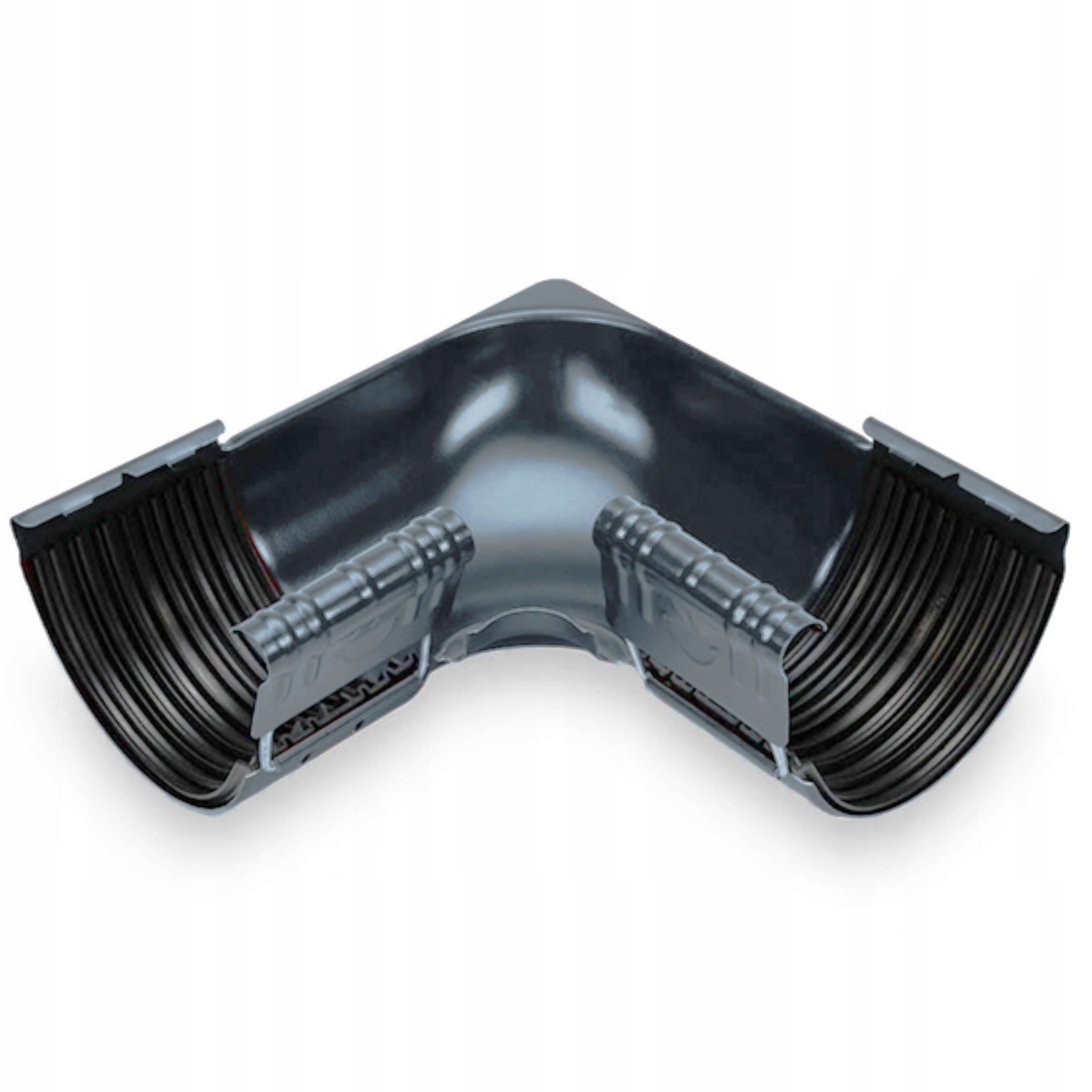 Vnitřní rohový úhel 90° pro okap 120 mm systému Galeco Ocel Polomat grafit