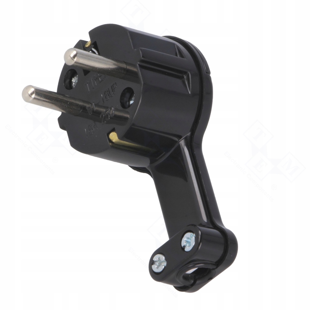 

Wtyczka Kątowa Płaska Z Uziemieniem Czarna