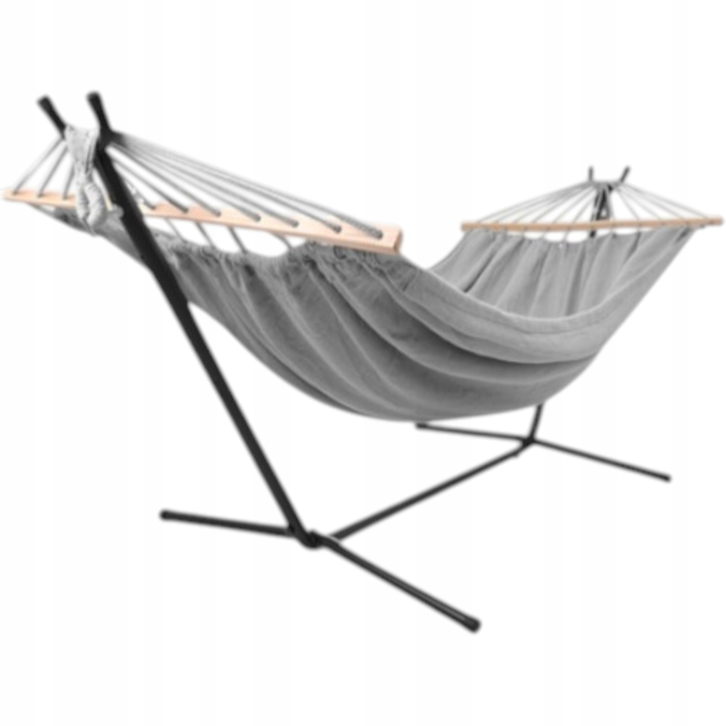 Dvojmiestna hojdacia sieť s roštom 200 x 150 cm, pevná, 250 kg