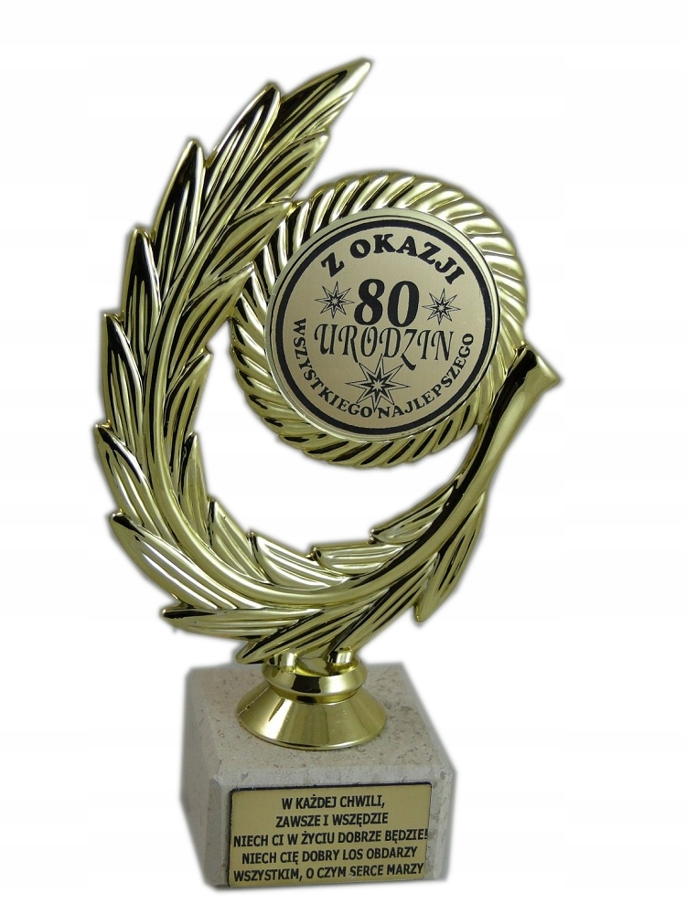 

statuetka Z Okazji 80 Urodzin Trwała Duża!