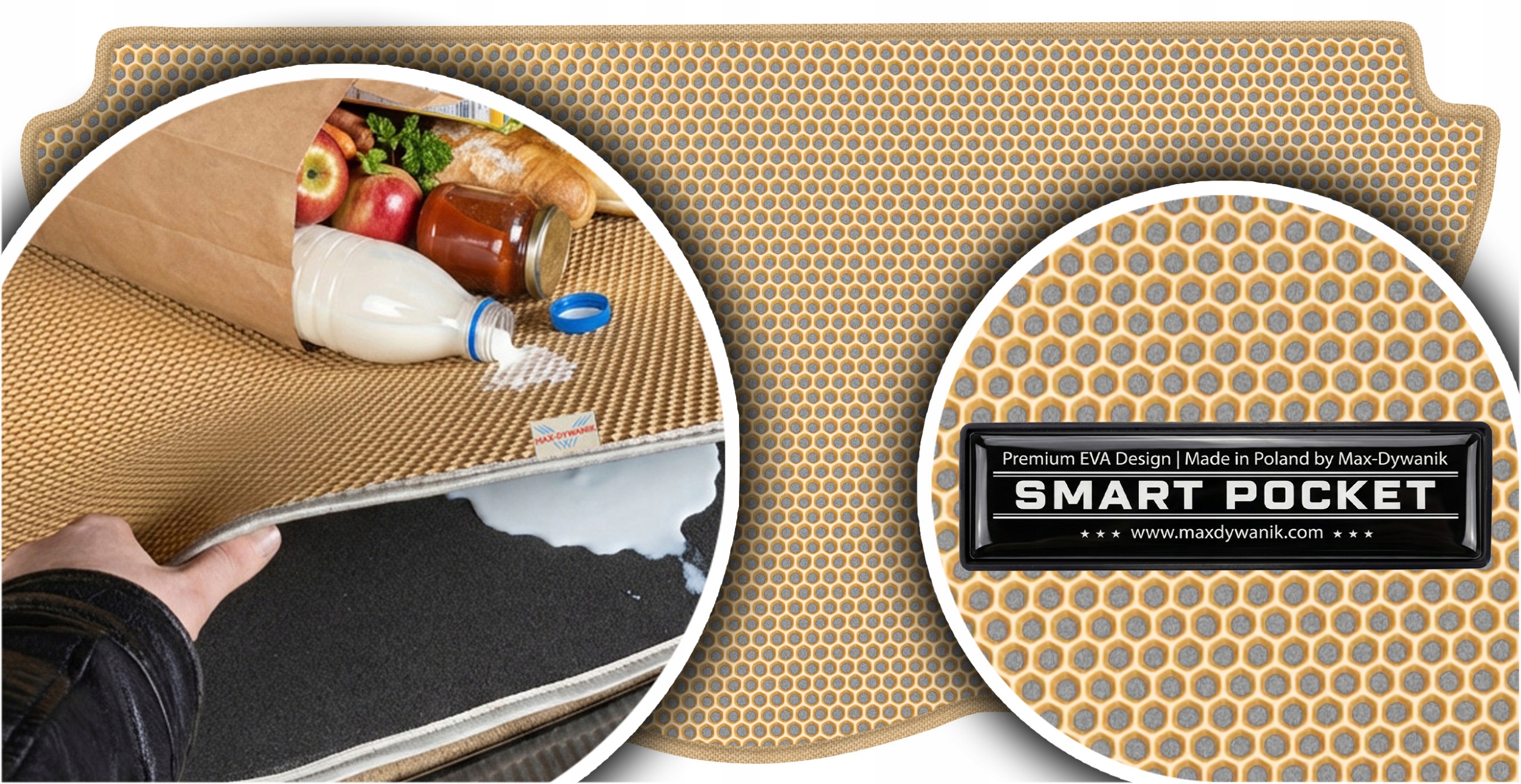Citroen C1 I Hatchback 2005-2014 Vložka do kufru Eva Smart Pocket Béžová