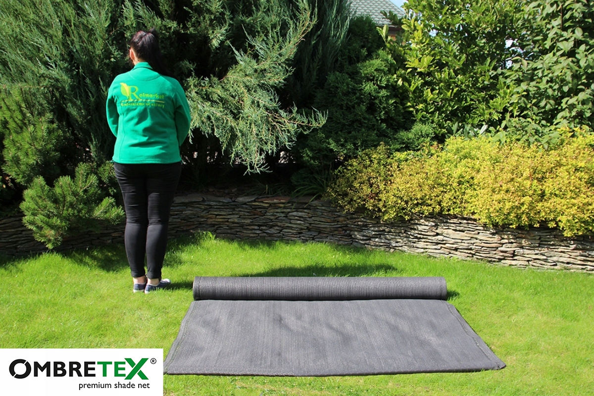 GRUBA MATA SIATKA OSŁONOWA OGRODZENIE BALKON PŁOT 1,5x15m 95% GRAFITOWA Długość 15 m