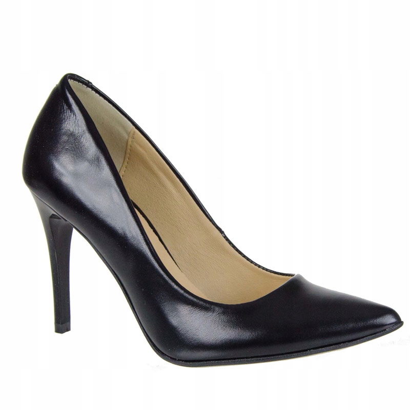 LaRoni E499 Lodičky 9 CM Kůže Lico Černá