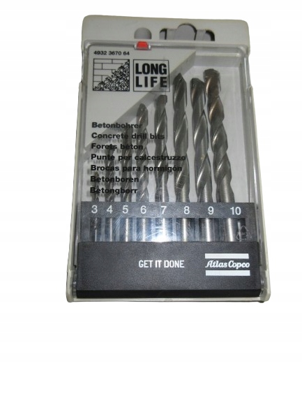 ZESTAW 7 WIERTEŁ DO BETONU ATLAS COPO 4932367064