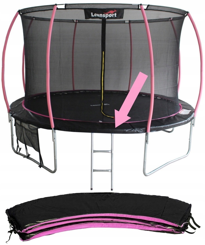 Osłona na sprężyny do Trampoliny Sport Max 8ft Czarno-Różowa