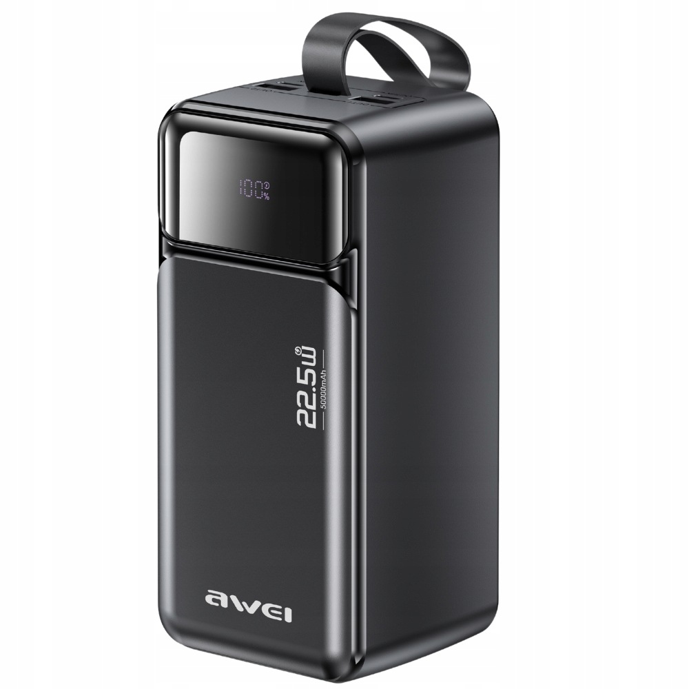 Powerbank Awei PA-106 50000mAh 22.5W Pd Qc Usb-c 2xUSB-A Ekran Duży Pojemny
