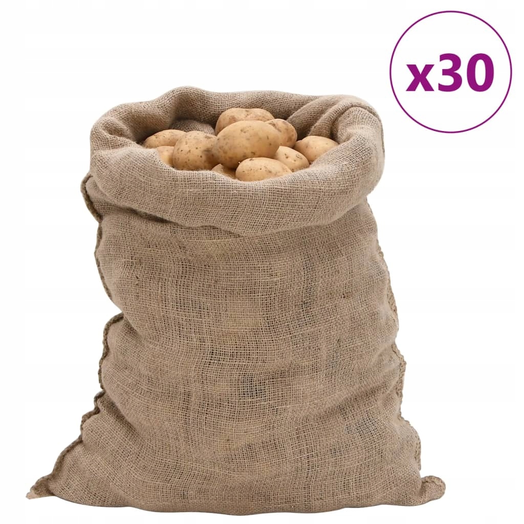 Fionshop 262932387 Jutové pytle 30 ks 60 x 105 cm 100 % juta 220 g/m²