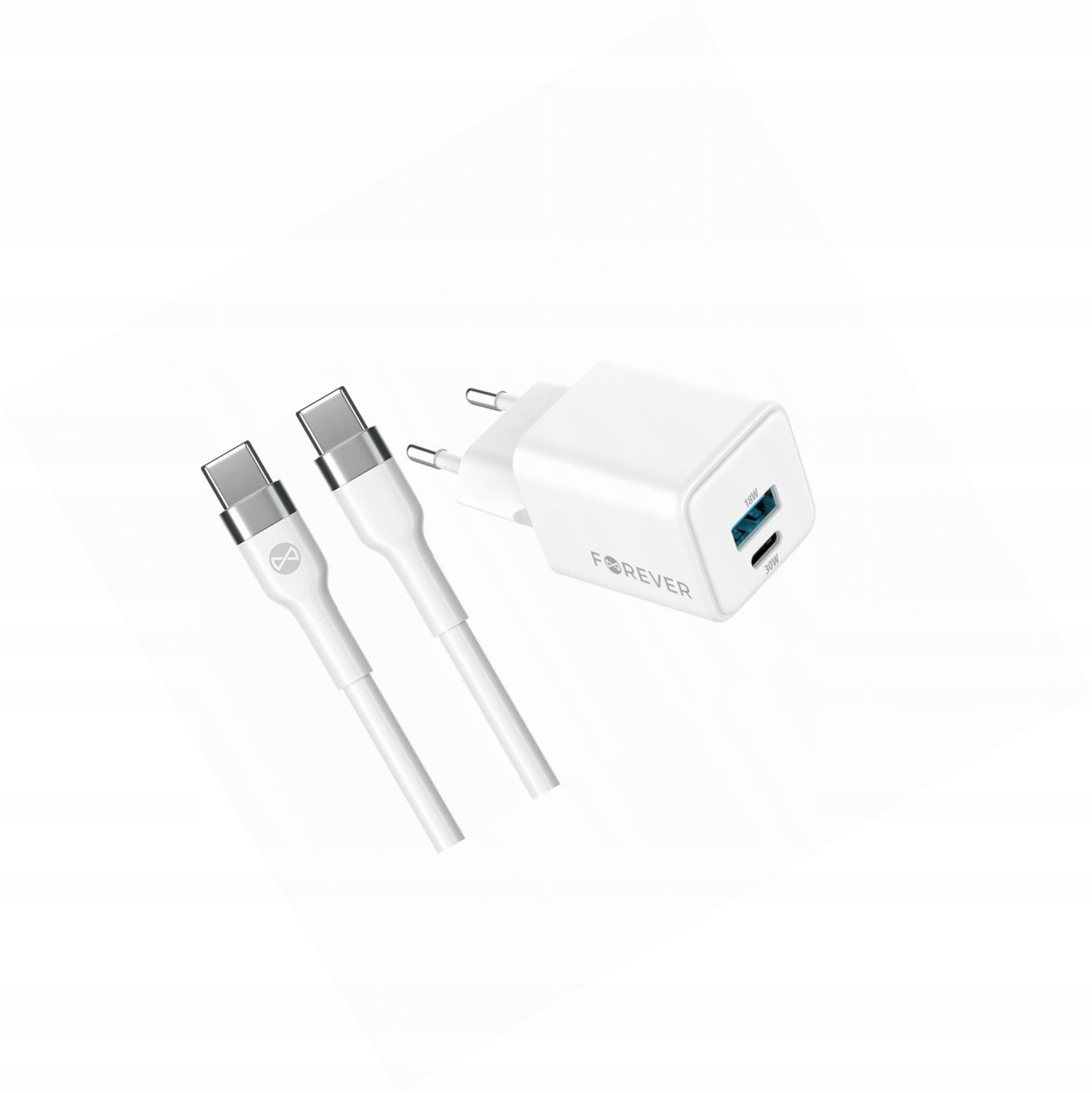 Szybka ładowarka GaN 30W 2 wejścia Usb i Usb-c z kablem do Realme Gt 2 Pro