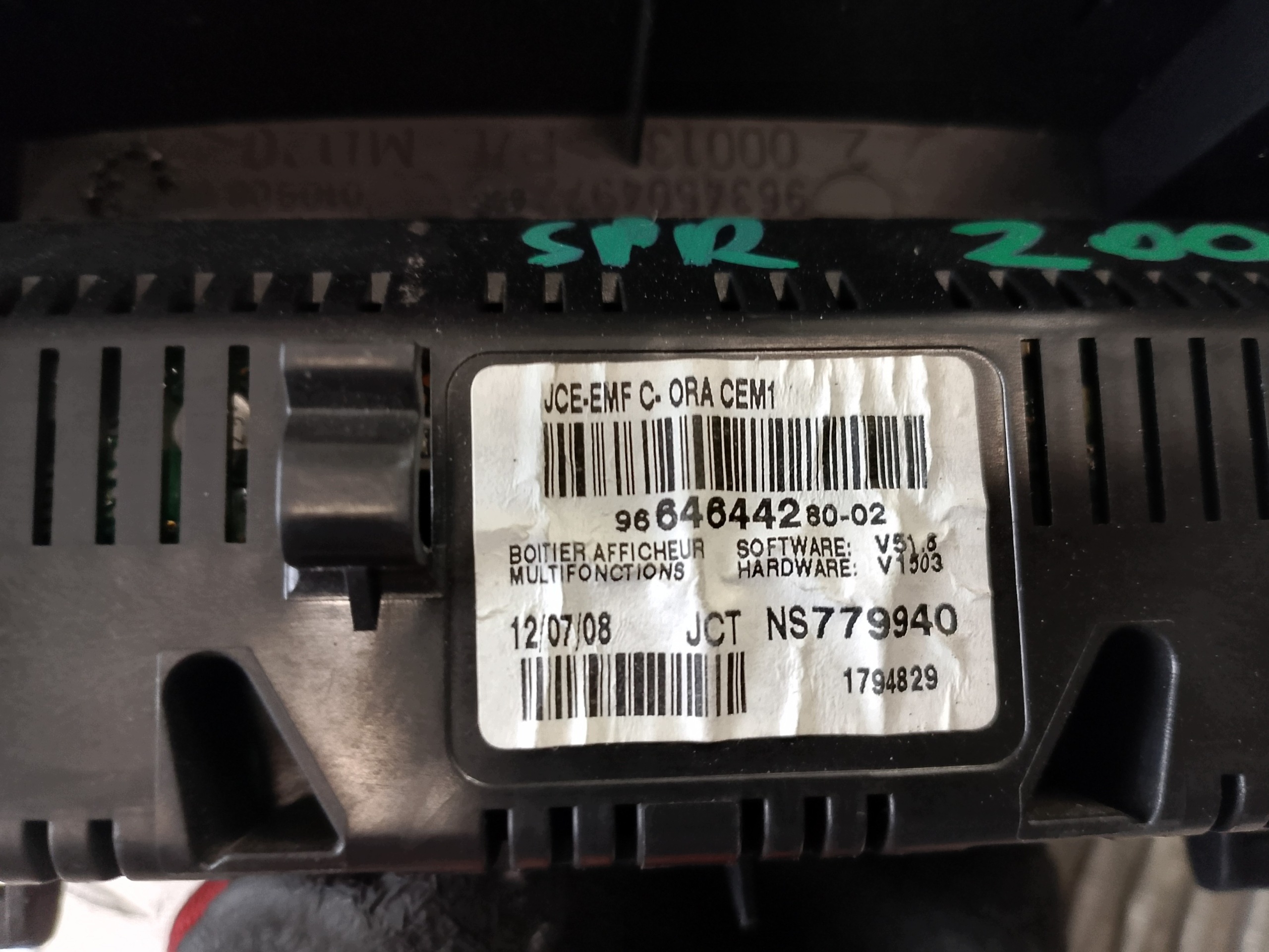 Display PEUGEOT 307 9664644280-02