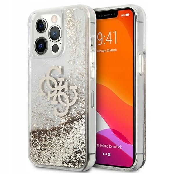 Guess Liquid Glitter pouzdro s tekutým brokátem a kryt pro iPhone 13 Pro Max